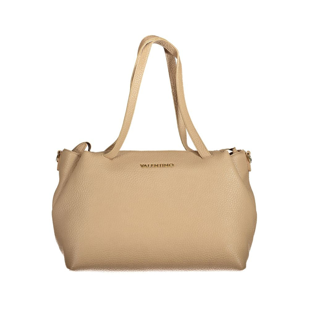 Mario Valentino Beige Polyurethane Women's Bag with Adjustable Shoulder Strap Mario Valentino