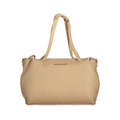 Mario Valentino Beige Polyurethane Women's Bag with Adjustable Shoulder Strap Mario Valentino