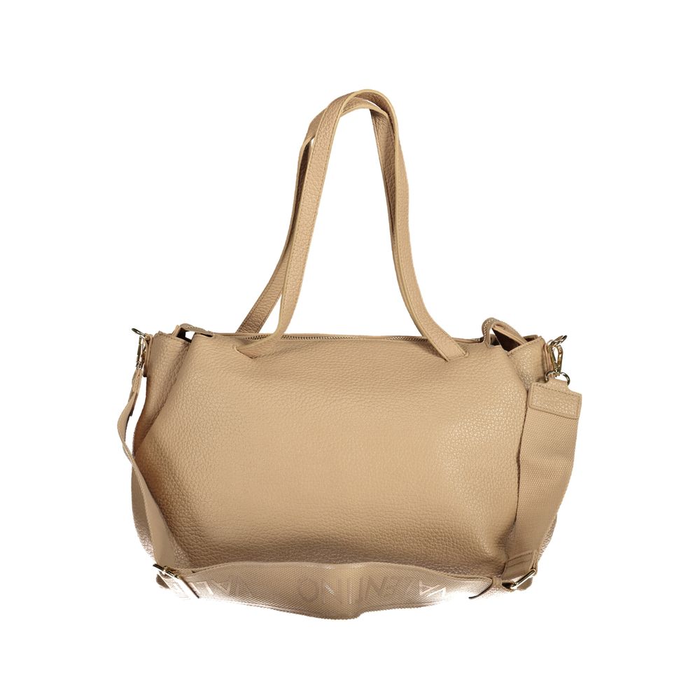 Mario Valentino Beige Polyurethane Women's Bag with Adjustable Shoulder Strap Mario Valentino