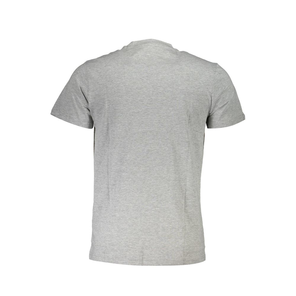 Cavalli Class Grigio Cotton Men T-Shirt Cavalli Class