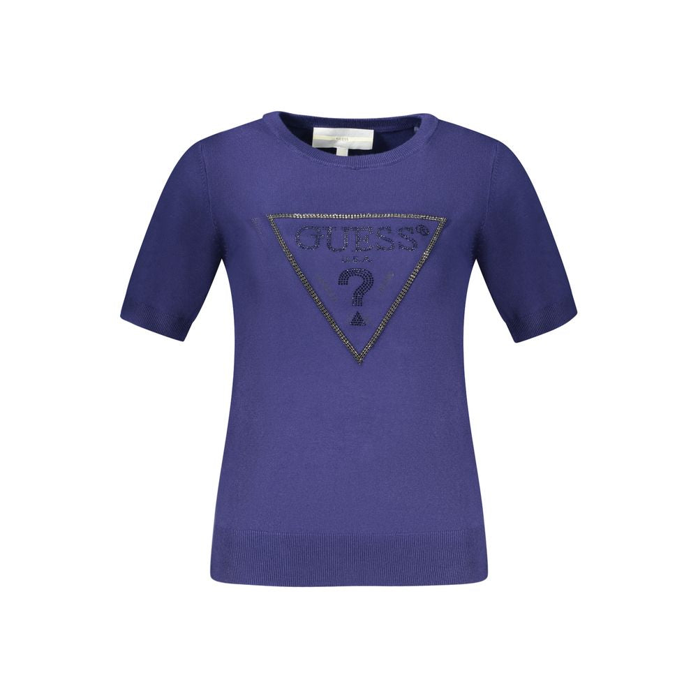 Guess Jeans Blu Viscosa Woman Sweater Guess Jeans