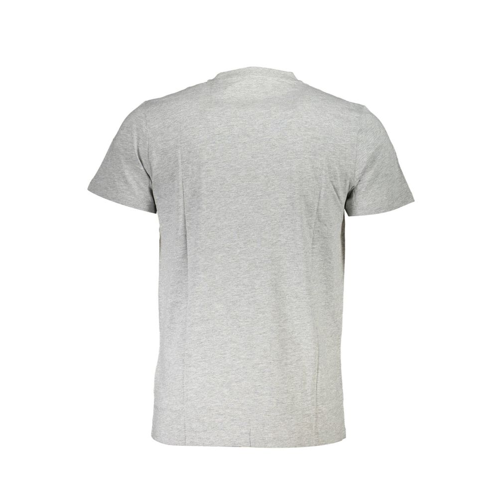 Cavalli Class Grigio Cotton Men T-Shirt Cavalli Class