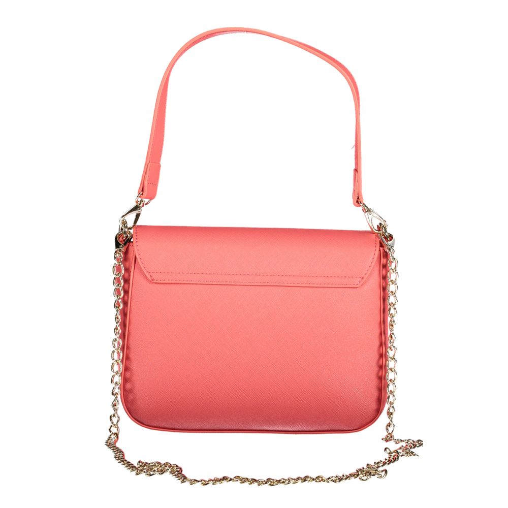 Mario Valentino Rosa Poliuretano Womens Bag with Removable Handles and Pockets