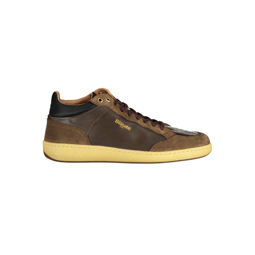 Blauer Marrone Leather Men Sneaker Blauer