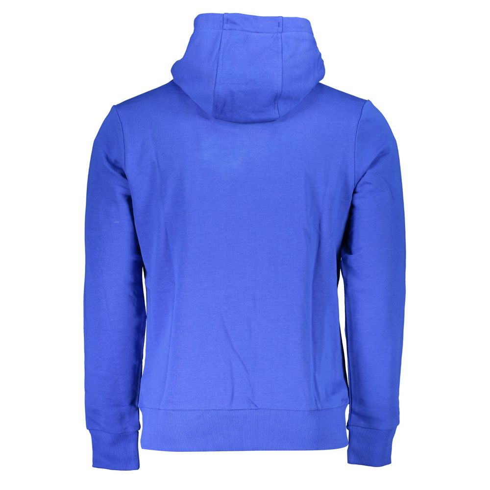 La Martina Blue Cotton Men's Hooded Sweatshirt La Martina