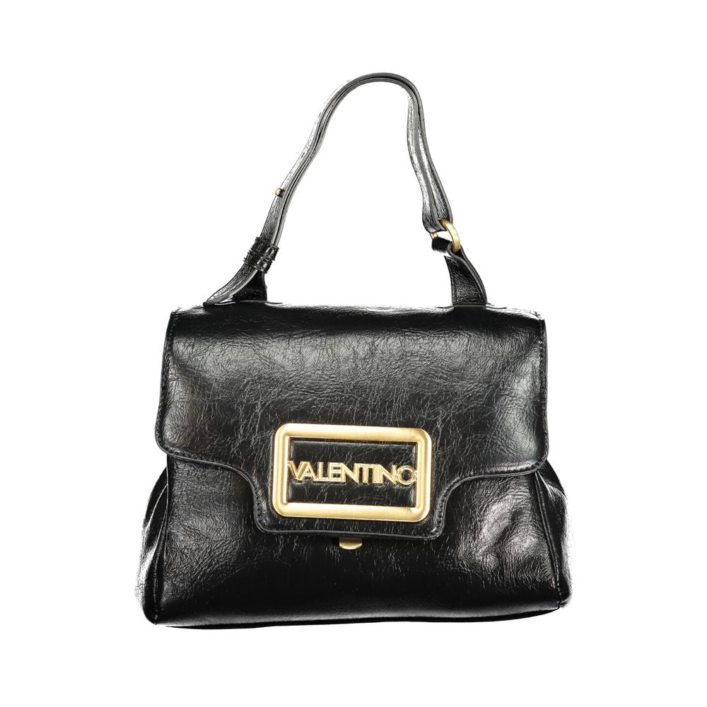 Mario Valentino Nero Poliuretano Women Bag With Adjustable Handle