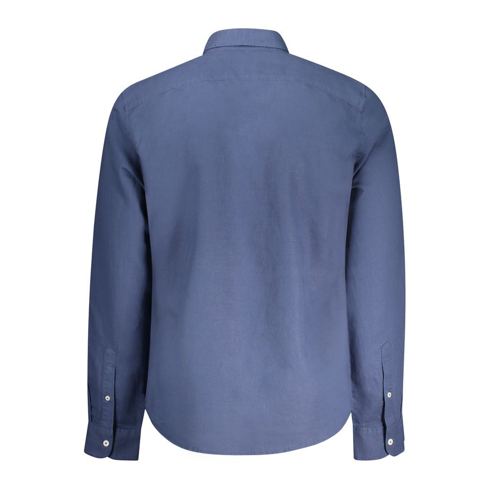 Timberland Blu Linen Men Shirt