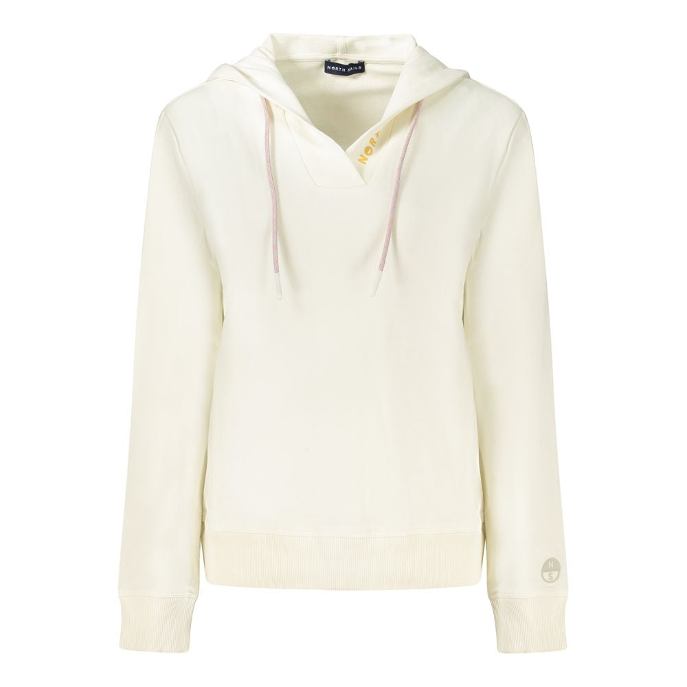 North Sails White Cotton Women's Hooded Sweatshirt North Sails