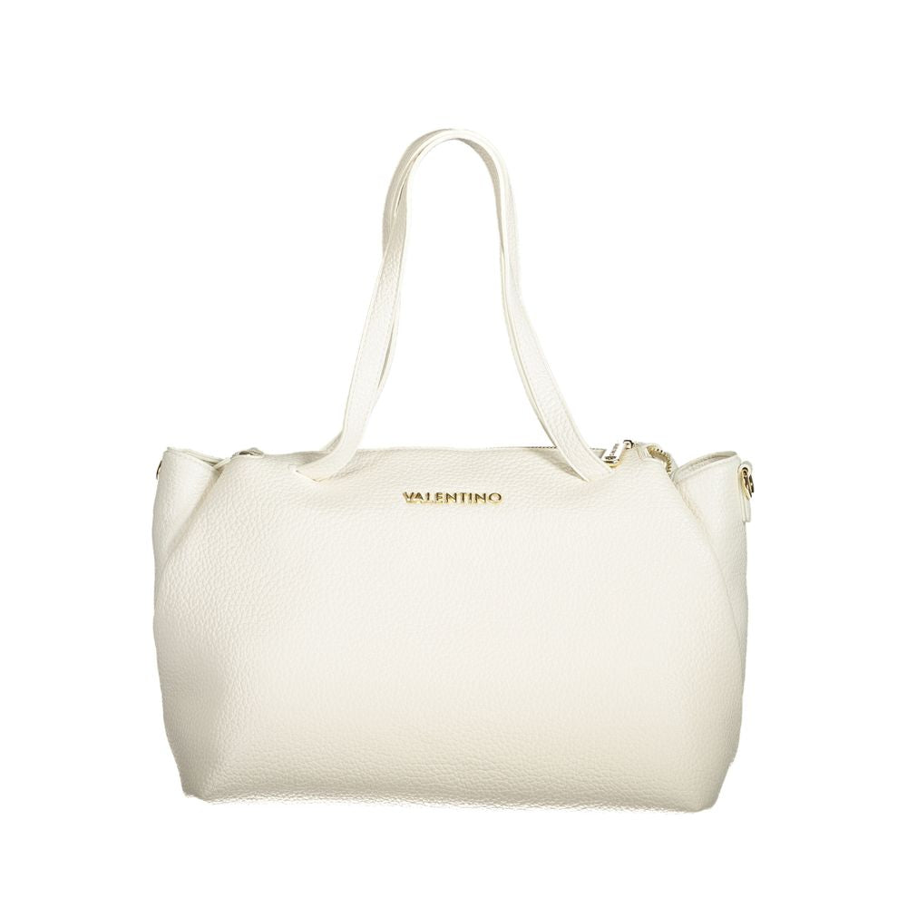 Mario Valentino Bianco Polyurethane Women's Bag with Handles and Internal Pocket