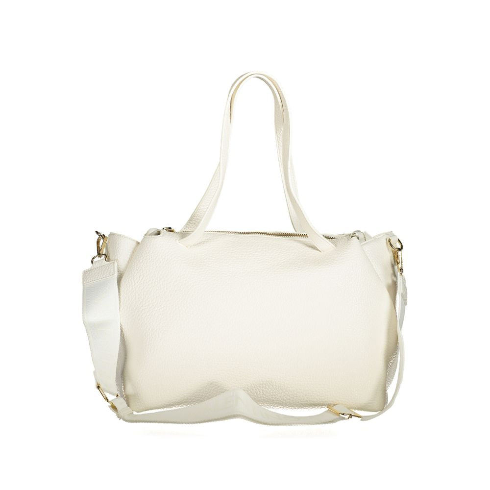 Mario Valentino Bianco Polyurethane Women's Bag with Handles and Internal Pocket