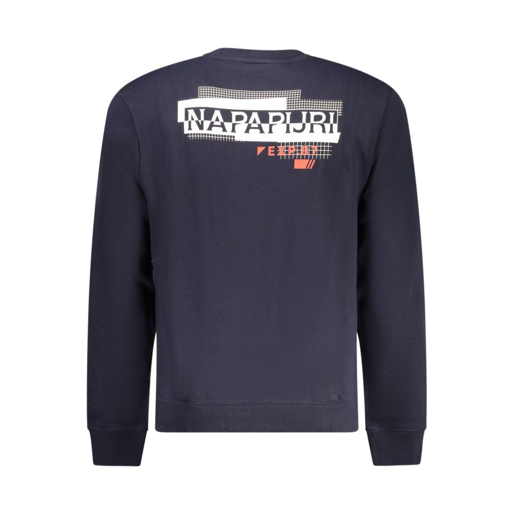 Napapijri Blu Cotton Men Sweatshirt Napapijri