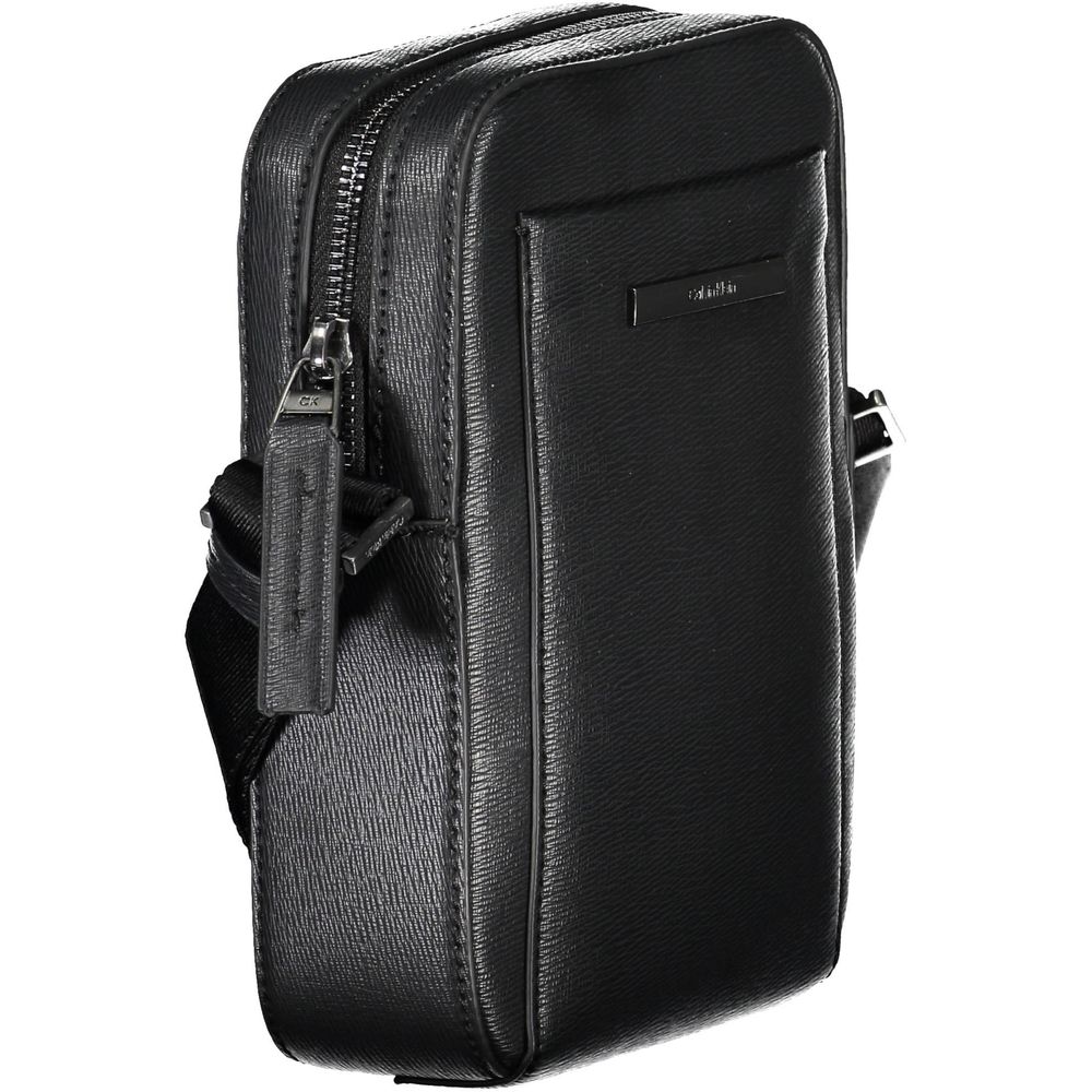 Calvin Klein Black Polyurethane Men Shoulder Bag Calvin Klein