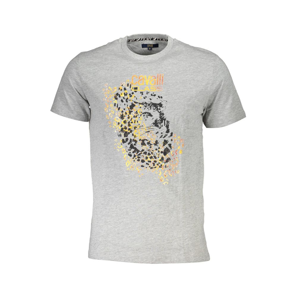 Cavalli Class Grigio Cotton Men's T-Shirt Cavalli Class