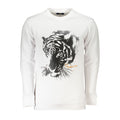 Cavalli Class White Cotton Men Sweatshirt