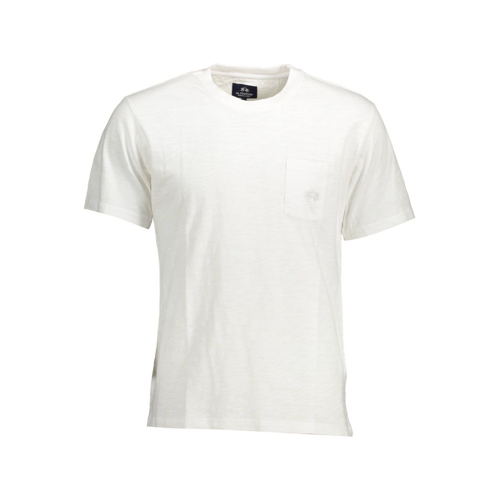 La Martina Bianco Cotton Men T-Shirt La Martina