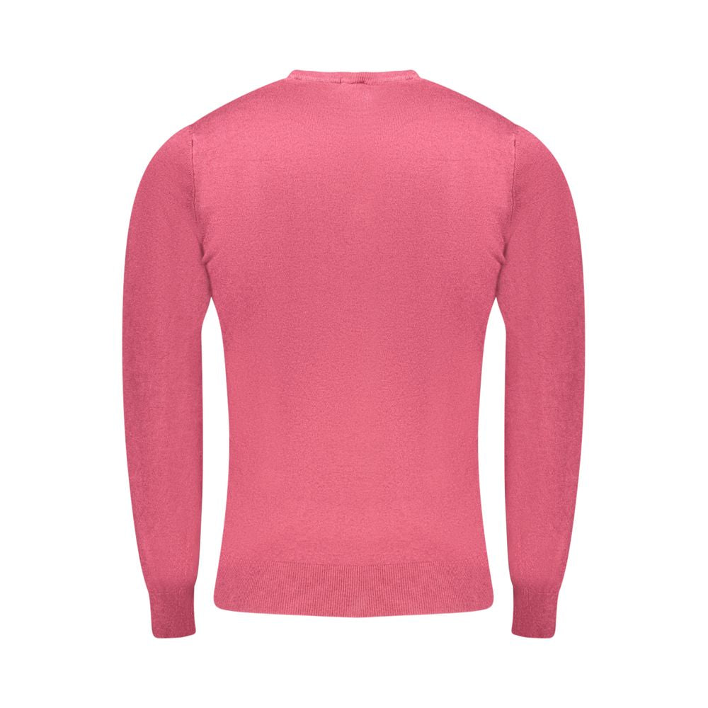 Cavalli Class Rosso Viscose Men Sweater Cavalli Class