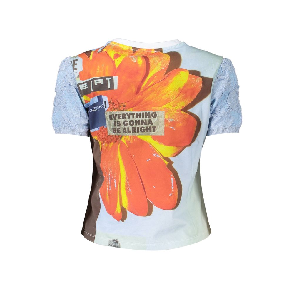 Desigual Azzurro Cotton Women T-Shirt