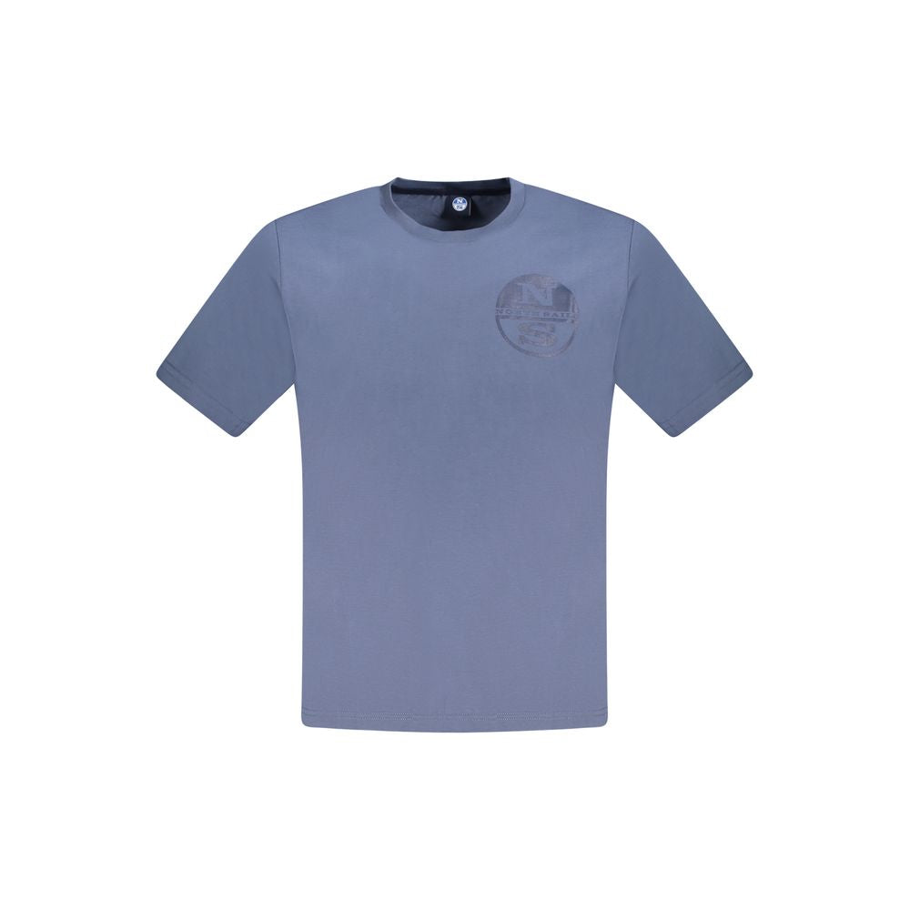 North Sails Blu Cotton Men T-Shirt