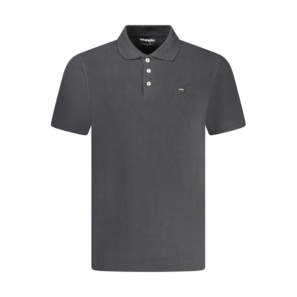Wrangler Black Cotton Men Polo Shirt Wrangler