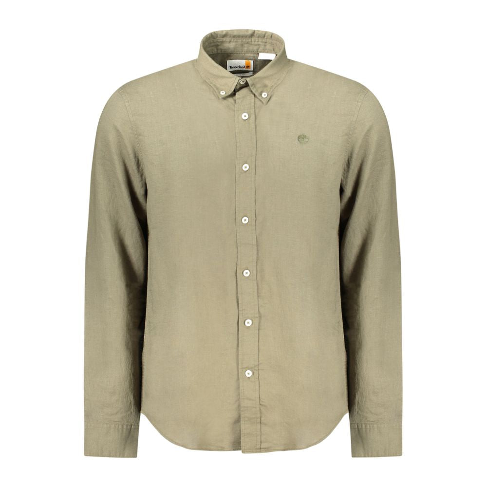 Timberland Verde Linen Men Shirt Timberland