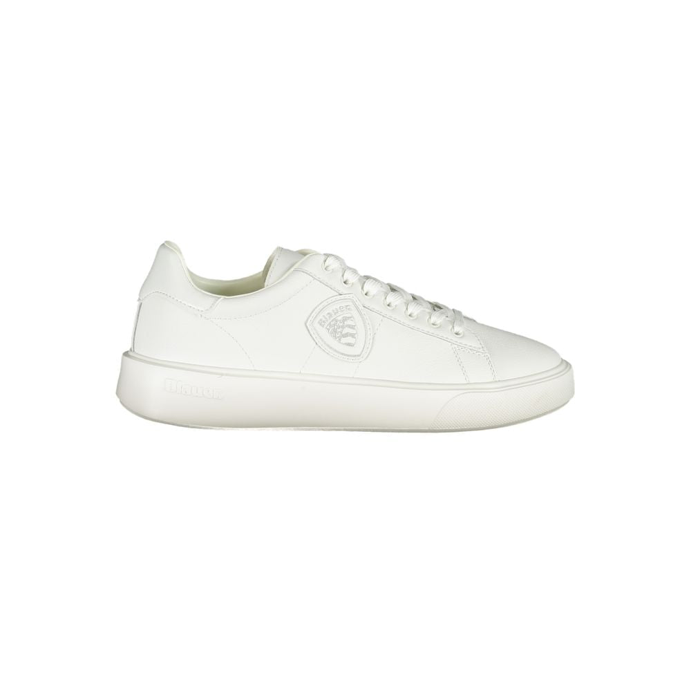 Blauer White Polyurethane Men Sneaker Blauer
