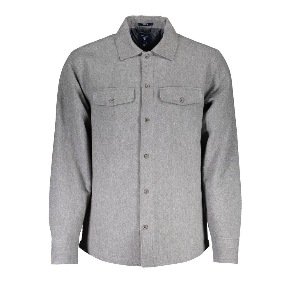 Gant Grigio Cotton Men Shirt Gant