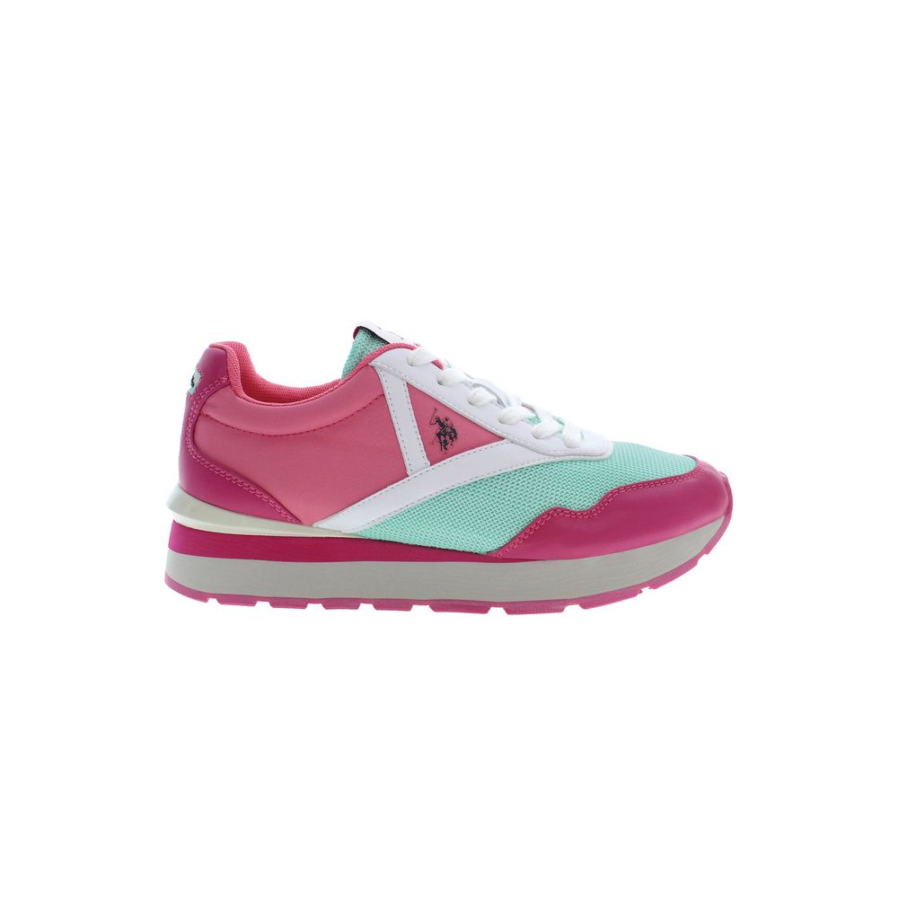 U.S. POLO ASSN. Pink Polyester Women's Sneaker