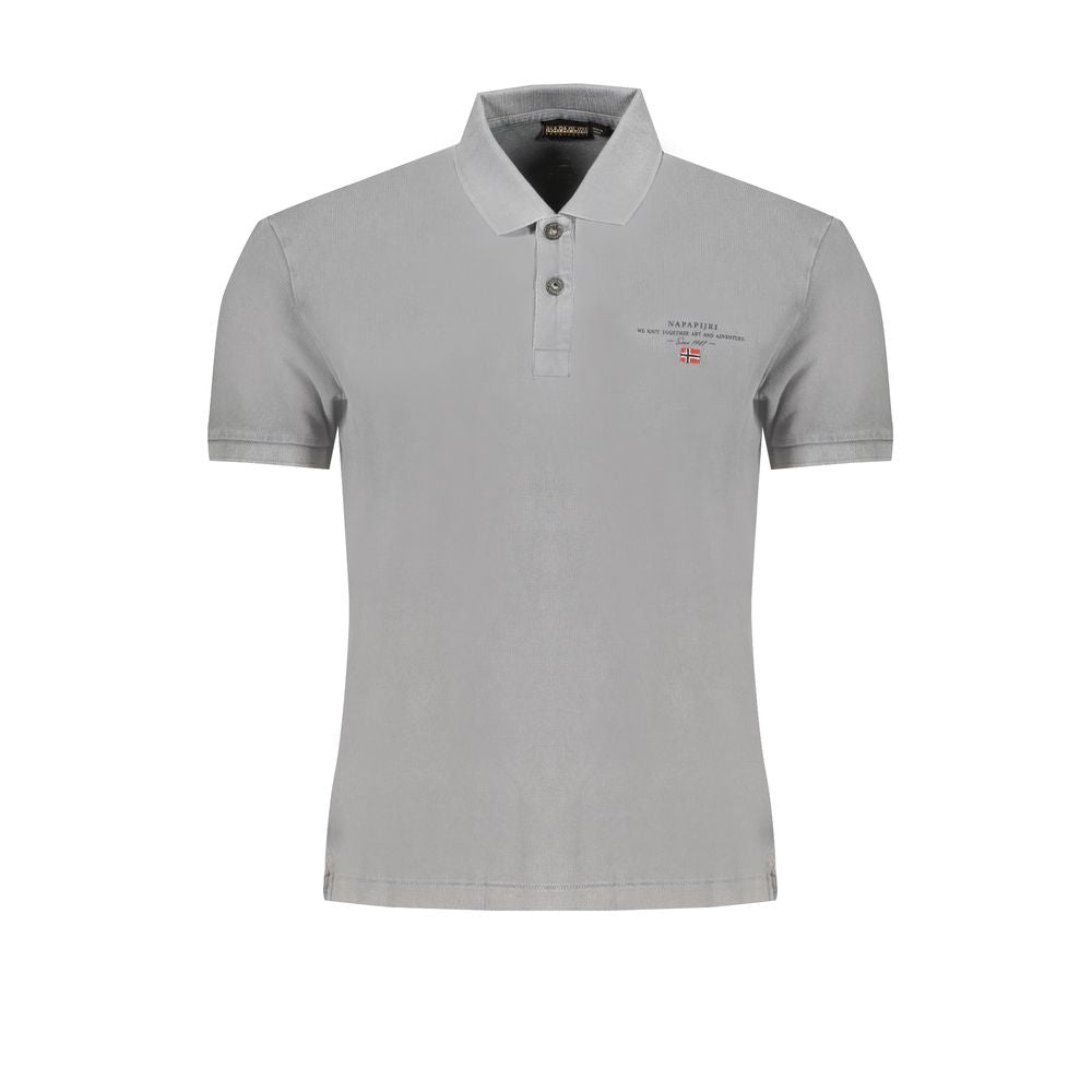 Napapijri Brown Cotton Men Polo Shirt
