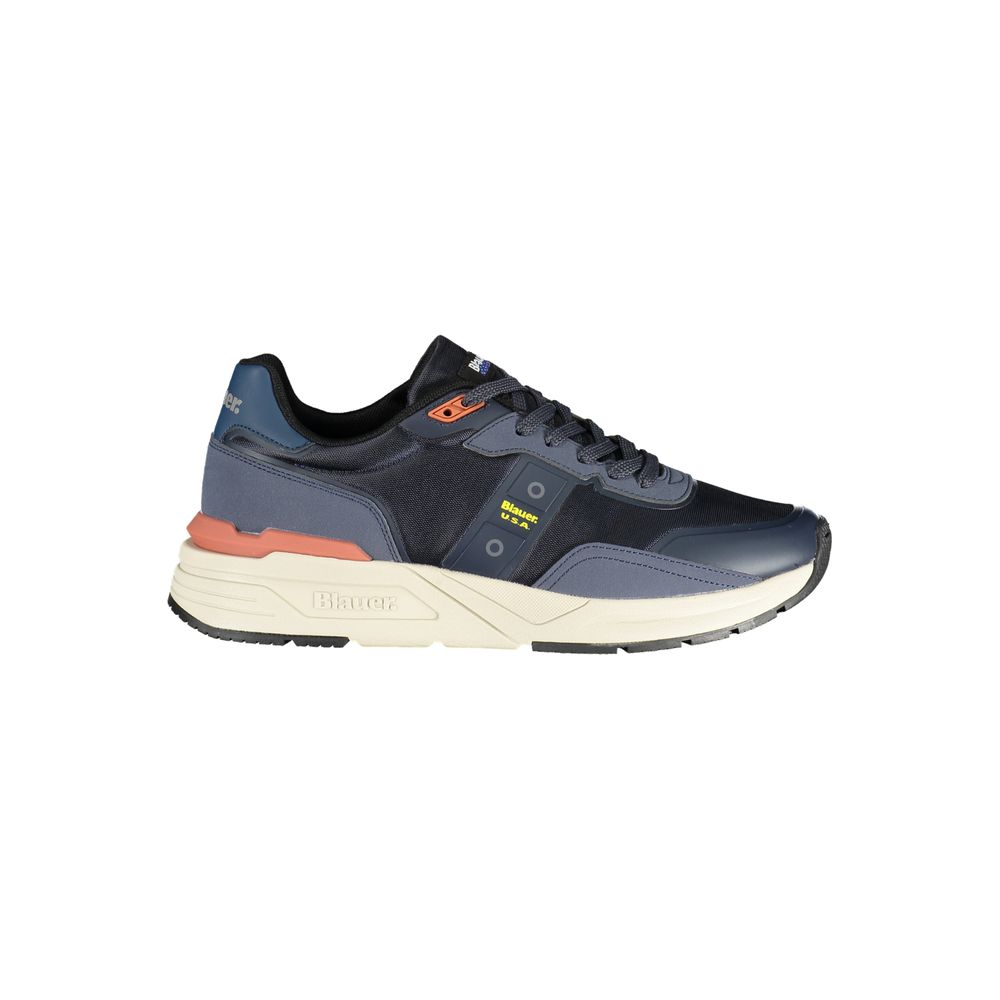 Blauer Blue Polyurethane Men Sneaker Blauer