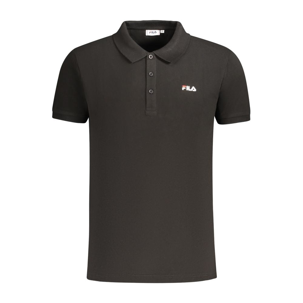 Fila Black Cotton Men Polo