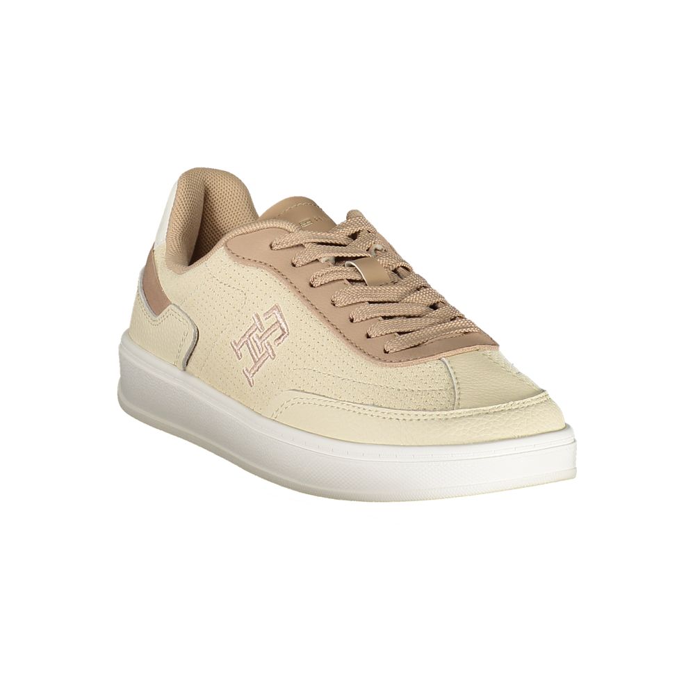 Tommy Hilfiger Beige Polyurethane Women Sneaker Tommy Hilfiger