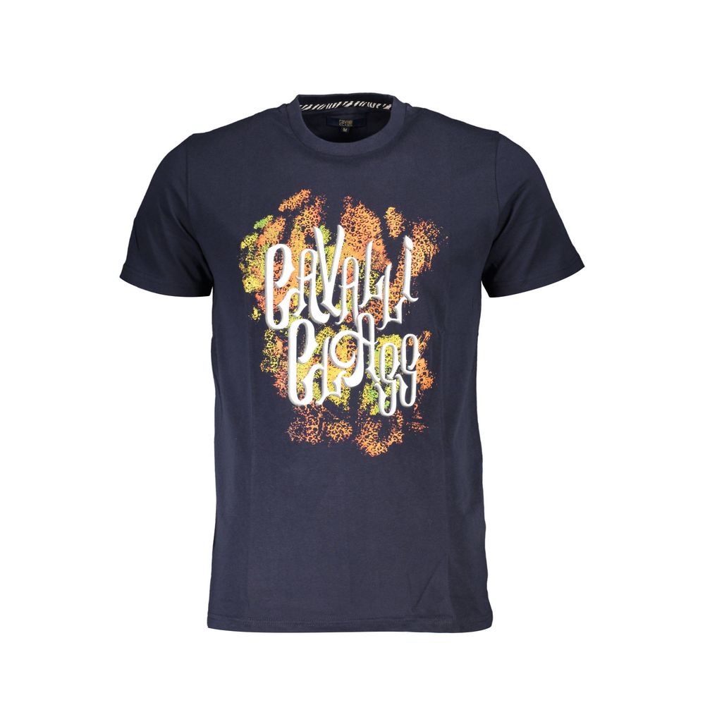 Cavalli Class Blue Cotton Men's T-Shirt Cavalli Class