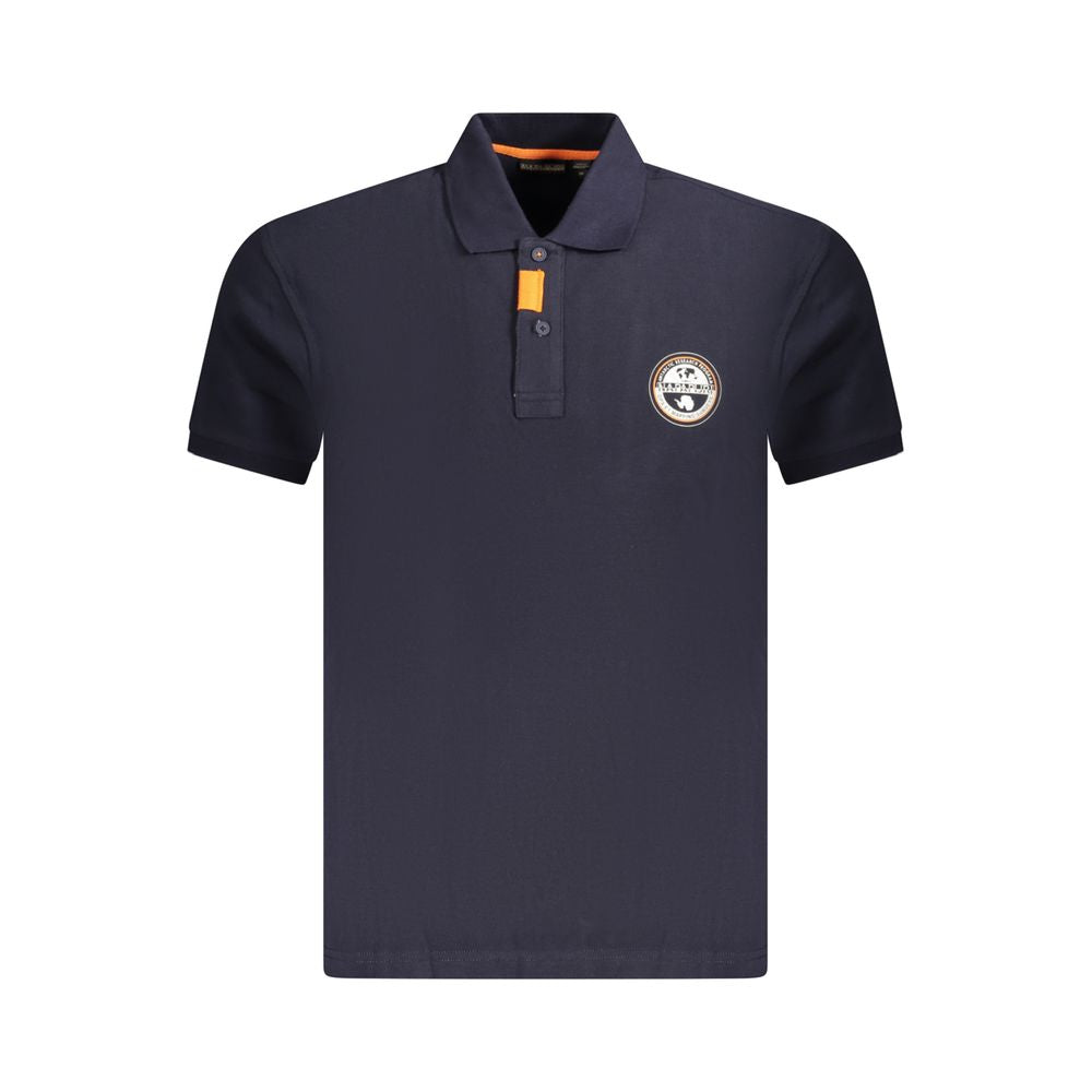 Napapijri Blu Cotton Men Polo Napapijri