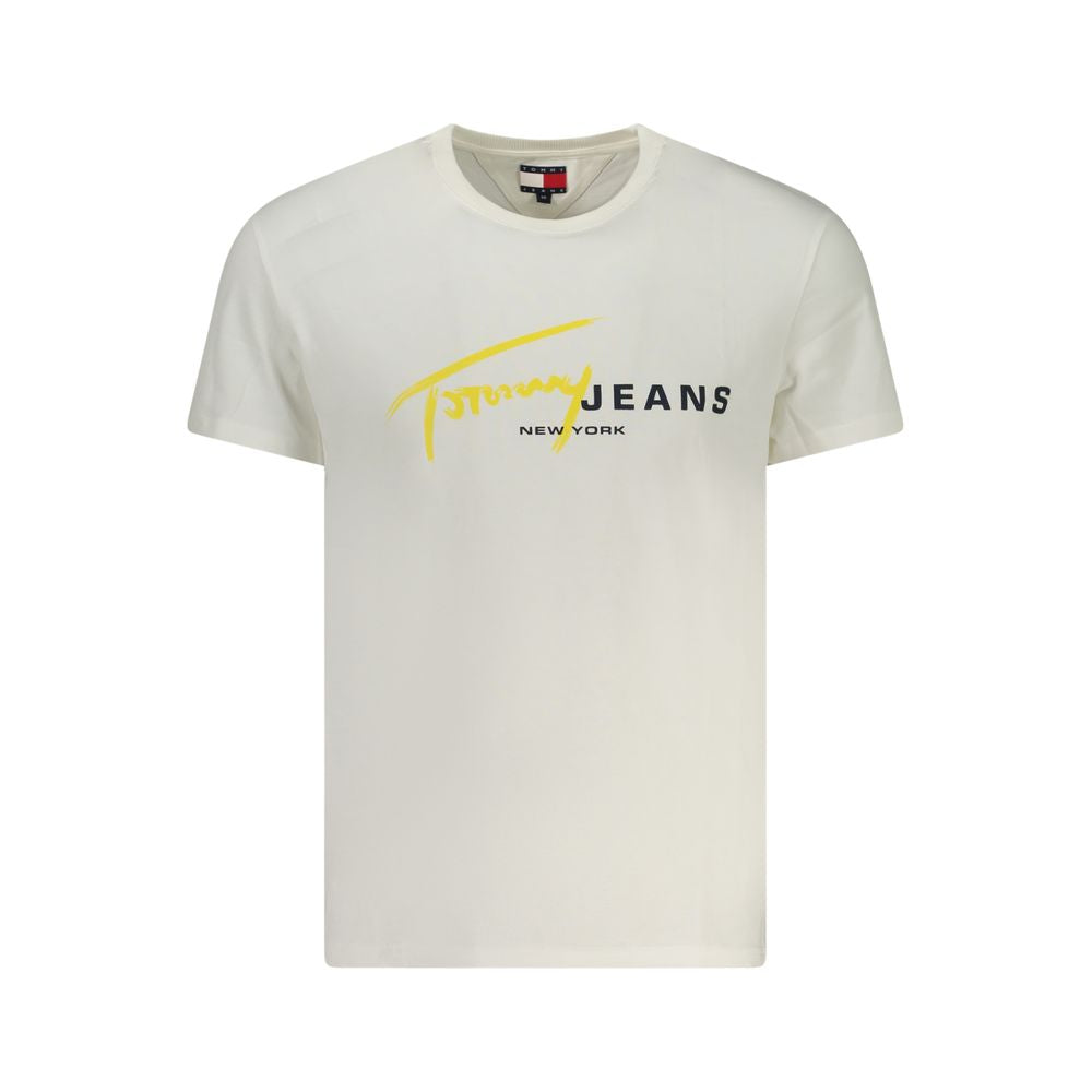 Tommy Hilfiger White Cotton Men's T-Shirt Tommy Hilfiger