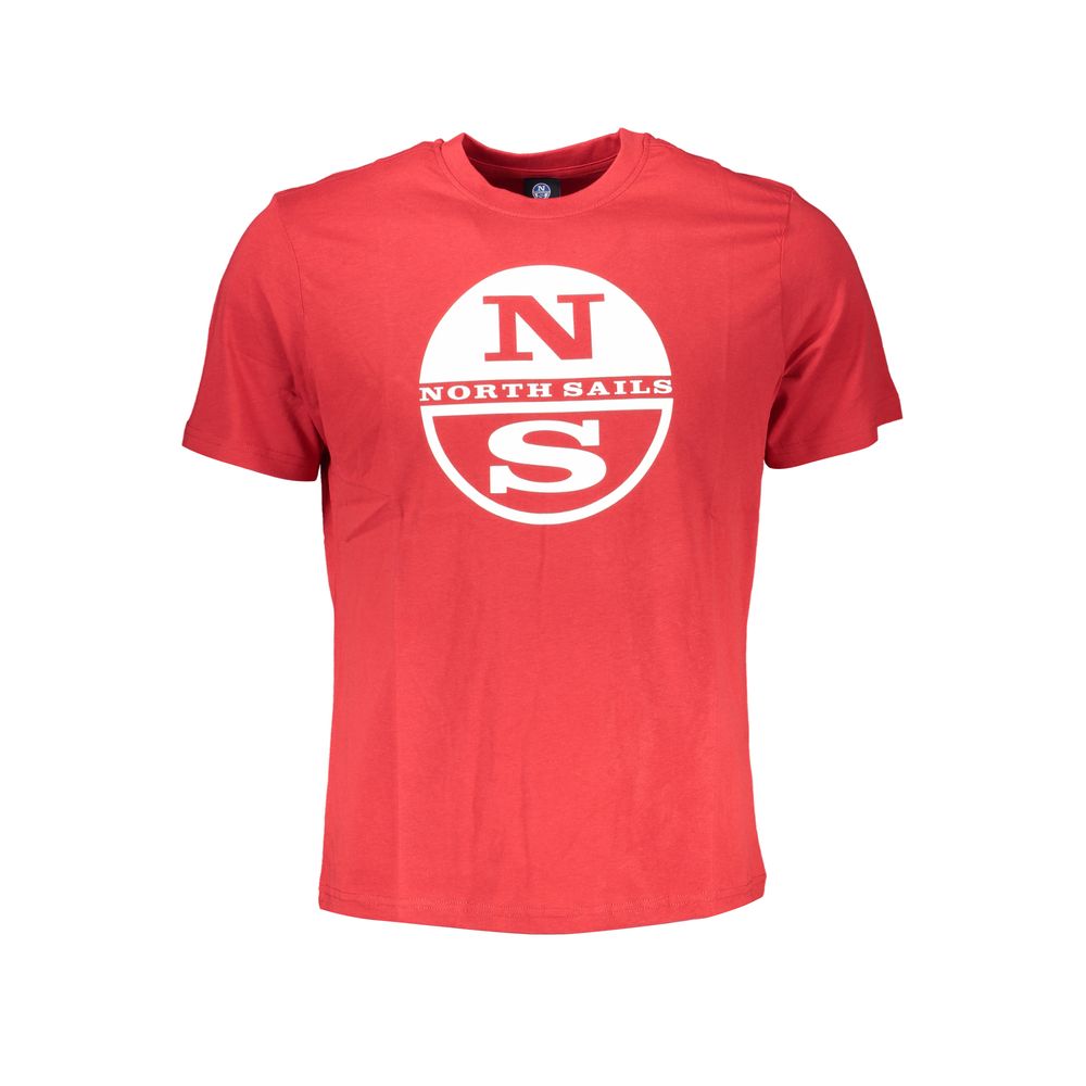 North Sails Red Cotton Men T-Shirt North Sails