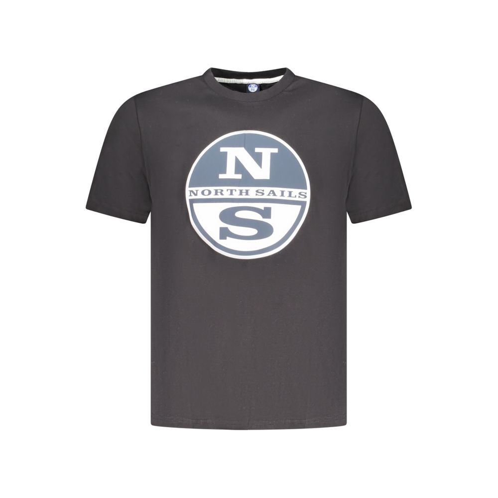 North Sails Black Cotton Men's T-Shirt North Sails