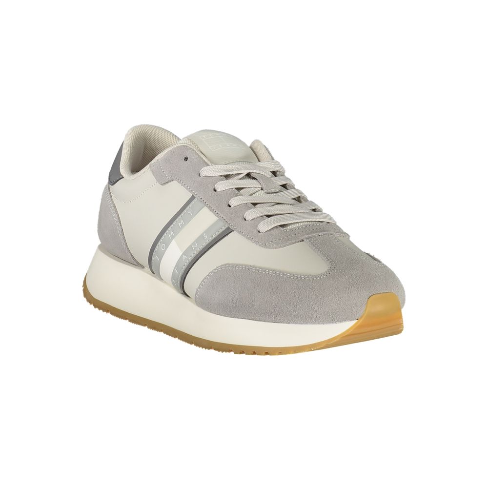 Tommy Hilfiger Grigio Polyurethane Men Sneaker Tommy Hilfiger