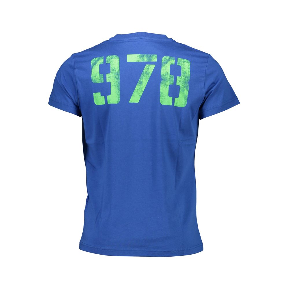 Diesel Blu Cotton Men T-Shirt