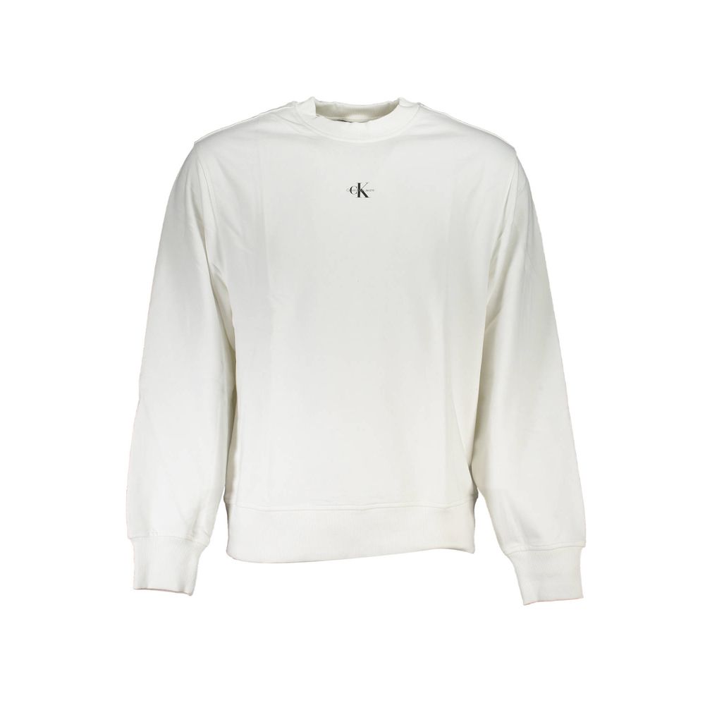 Calvin Klein White Cotton Men's Sweatshirt Calvin Klein