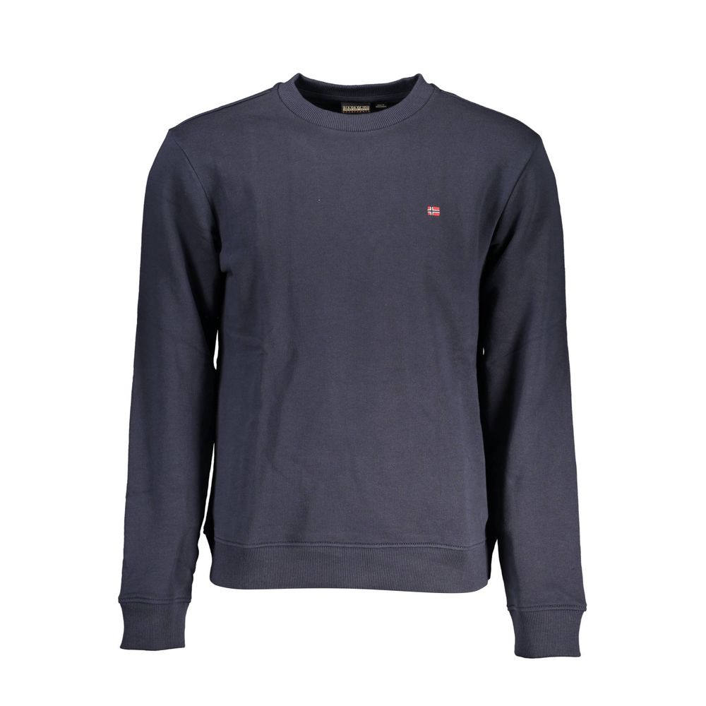 Napapijri Blu Cotton Men Sweatshirt Napapijri