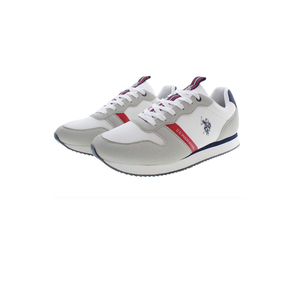 U.S. POLO ASSN. White Polyester Men's Sneaker