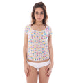 A-Style Bianco Nylon Women T-Shirt