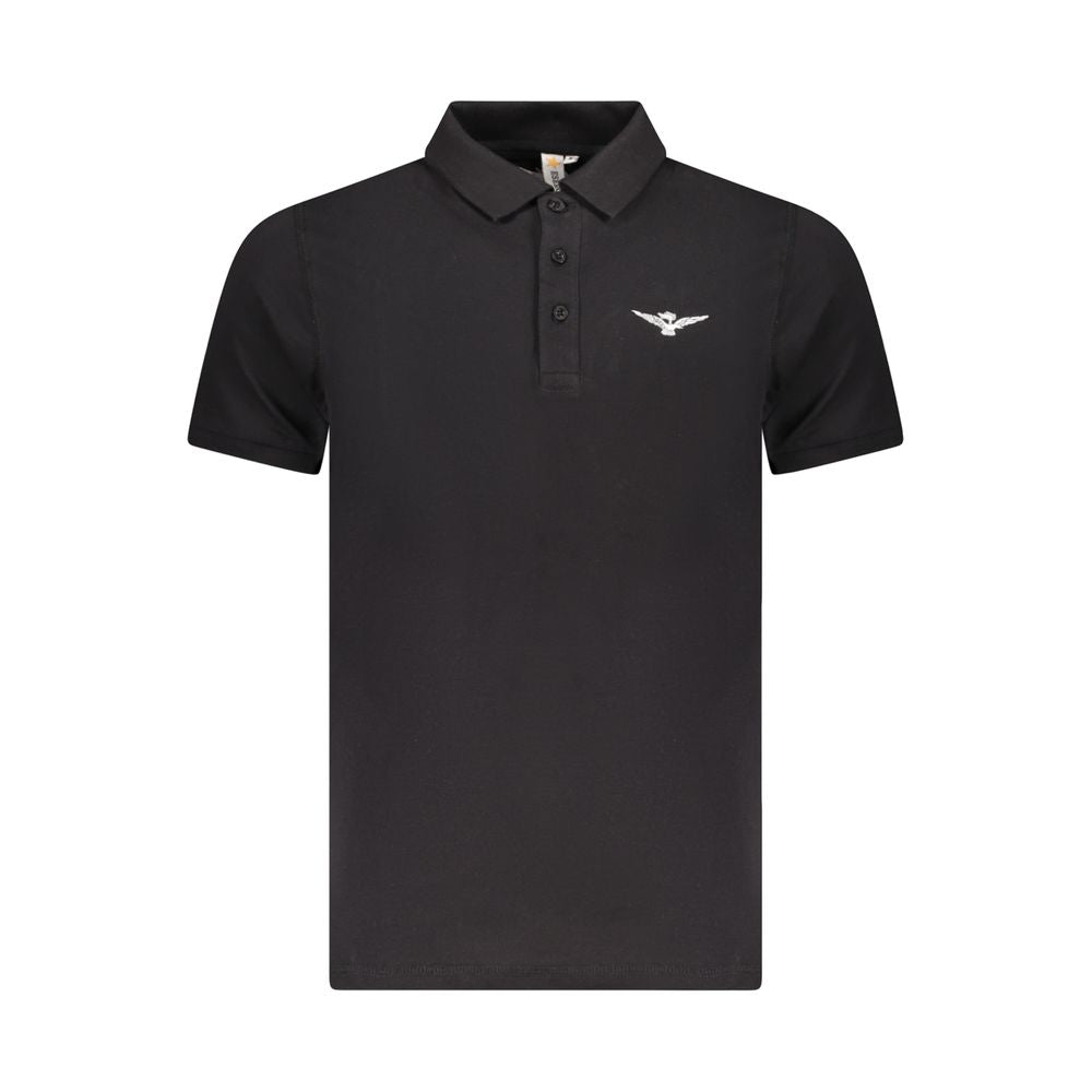 Accademia Militare Black Cotton Men Polo