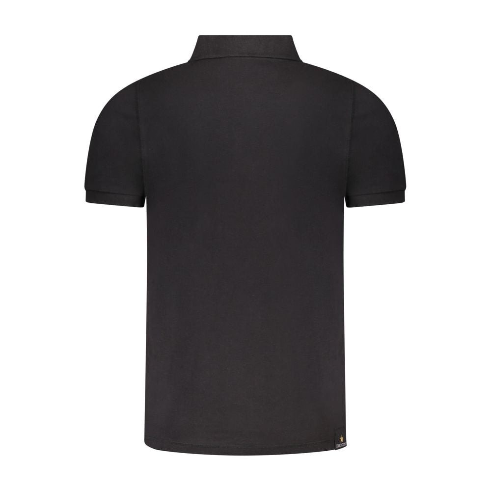 Accademia Militare Black Cotton Men's Polo Shirt Accademia Militare