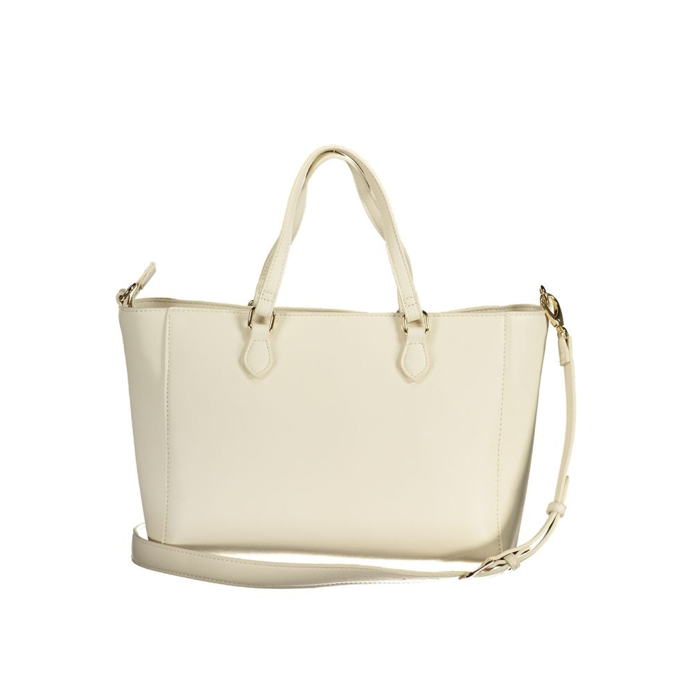 Mario Valentino White Polyurethane Womens Bag with Handles