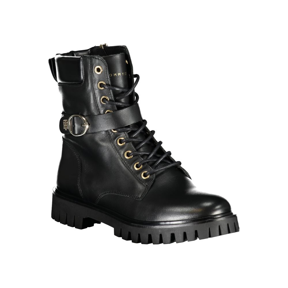 Tommy Hilfiger Black Polyurethane Women Stivaletto Tommy Hilfiger