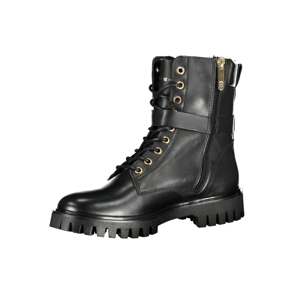 Tommy Hilfiger Black Polyurethane Women Stivaletto Tommy Hilfiger