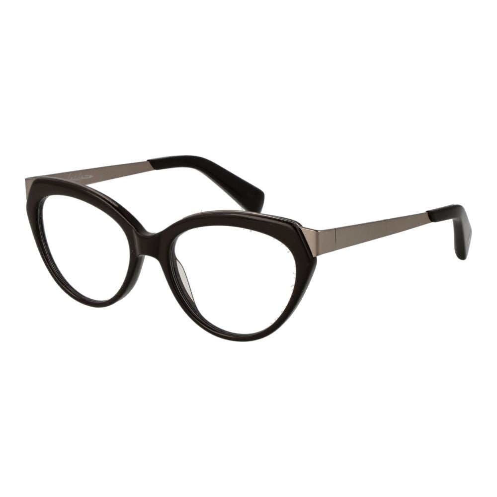 Yohji Yamamoto Brown Acetate Glasses (Frames) Yohji Yamamoto