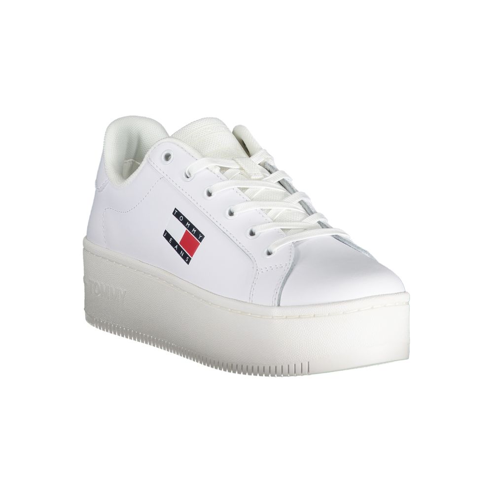 Tommy Hilfiger Bianco Leather Women Sneaker Tommy Hilfiger