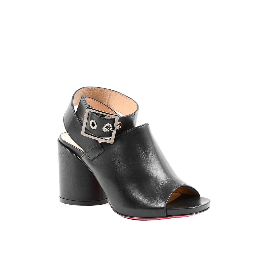 Dee Ocleppo Black Leather High Heel Pumps